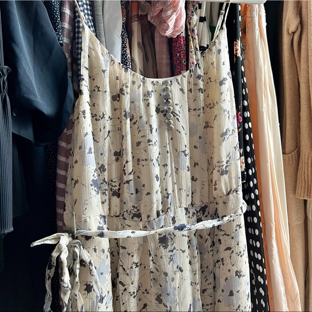 Joie Off White Cream Floral Maxi Dress